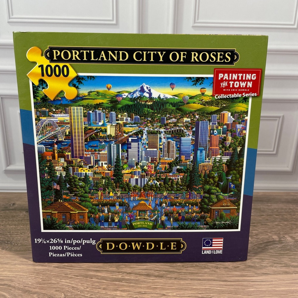 DOWDLE Portland City of Roses 1000 Piece Jigsaw Puzzle Collectible Series